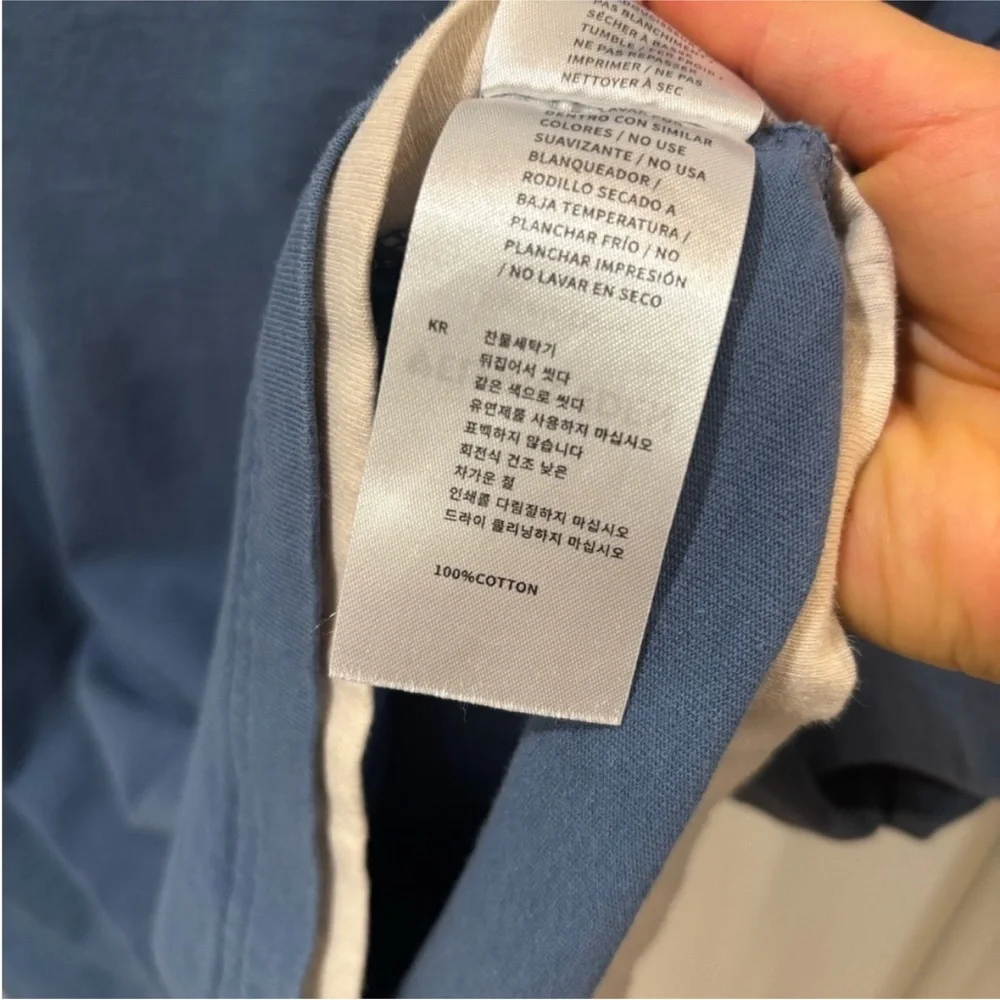 AELFRIC EDEN Navy Blue Short Sleeve Tee - Picture 7 of 7